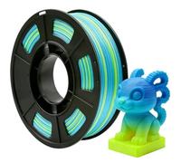 3D Printer Filament Multicolor 3D Printer Filament,Dual/Tri Color 1.75mm PLA Silk Shiny Printing,250g(0.55lbs) Fit Most FDM(Blue Yellow)