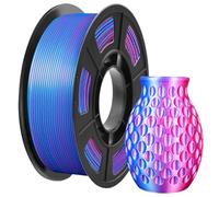 3D Printer Filament Multicolor 3D Printer Filament,Dual/Tri Color 1.75mm PLA Silk Shiny Printing,250g(0.55lbs) Fit Most FDM(250g Rose Red Blue)