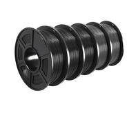 3D Printer Filament, PETG 3D Filament 1KG 1.75MM 5Rolls, Arranged Neatly Clogging Free No Bubble Odorless Eco-Friendly Good Toughness(PETG 3Black 2Grey)