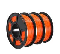 3D Printer Filament, PETG 3D Printer Filament, 3KG Non-Toxic Dimensional Accuracy +/-0.02mm 3 Rolls FDM Printing Material Consumable(3ORANGE)