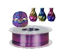 3D Printer Filament PLA 1.75mm 1kg 500g Tricolors Filament Silk PLA Triple Colors 3D Plastic Material Shiny Filament 250gx4 Pack(Gold BU PURed-250g)