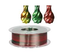 3D Printer Filament PLA 1.75mm 1kg 500g Tricolors Filament Silk PLA Triple Colors 3D Plastic Material Shiny Filament 250gx4 Pack(Gold GN Red-1kg)