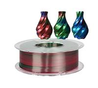3D Printer Filament PLA 1.75mm 1kg 500g Tricolors Filament Silk PLA Triple Colors 3D Plastic Material Shiny Filament 250gx4 Pack(Red GN BU-1kg)