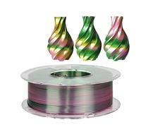 3D Printer Filament PLA 1.75mm 1kg 500g Tricolors Filament Silk PLA Triple Colors 3D Plastic Material Shiny Filament 250gx4 Pack(Gold GN Pink-500g)
