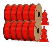 3D Printer Filament PLA Filament 1.75mm 3D Printer 5/10Rolls Printing Plastic Material for FDM Mix(10Roll Red)