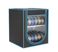 3D Printer Filament Storage Box, 2 Tiers Filament Storage Rack, Iron & Oxford Cloth, Holds Up to 12 Rolls, Transparent Window Design, for Homes, Studios, Garages, Workspaces, and Basements