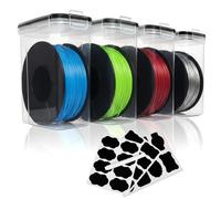 3D Printer Filament Storage Box,4 Pack Filaments Dryer Box with Label,Portable Filament Storage for 3D Printing Filaments Sealing and Protection,4.0L Waterproof&Dustproof Compatible with PLA PETG ABS