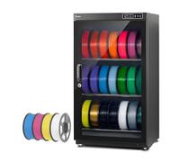 3D Printer Filament Storage Box, Airtight Humidity Control, Large 70L Aluminum Alloy, Noiseless & Stackable Design for PLA ABS PETG Filament Storage