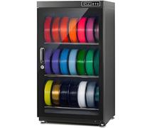 3D Printer Filament Storage Box, Holds 10-12 Rolls, 15%-60% RH Dehumidifier Cabinet for Home and Small Studios