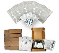 3D Printer Filament Storage Kit 10 Pack. Includes: 10 Boxes,10 Resealable 4.5 Mil Nylon/LDPE Plastic, 10 Rechargeable Clay Desiccant Packs, 10 Humidity Indicators, 30 Printable Labels by NetSellsIt