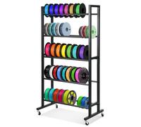 3D Printer Filament Storage Rack, 5 Layer Heavy Duty Storage Shelves for 3D Printing Filaments, Rolling Filament Spool Holder for ABS/PLA/TPU/Nylon, 3D Printing Accessories (5 Layer)