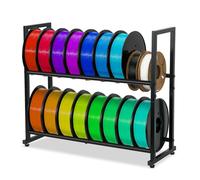 3D Printer Filament Storage Rack, Double Layer 3D Printing Filament Metal Rack, Heavy Duty Printer Spool Holder for 3D Rolling Filaments ABS/PLA/TPU/Nylon, Filaments Organzied for 3D Printing Studio
