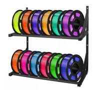 3D Printer Filament Storage Rack - Double Layer Shelf for 3D Printer Filament | Rolling Filament Spool Holder | Wall Mounted Organizer Holder | Sopor