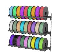 3D Printer Filament Storage Rack, Heavy Duty Wall Mount Bracket Organizer with Adjustable Hole, Holds 27 Rolls, Spool Holder Shelves
