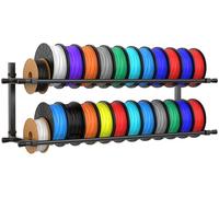 3D Printer Filament Storage Rack Wall Mount, Foldable Heavy Duty Metal Shelving with Adjustable Hole Spacing for TPU/ABS/Nylon Filament Rack, 3D Printer Accessories for Studios, Garages, Workshops