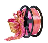 3D Printer Filament, Two-Tone 3D Printer Filament, PLA 1000g Duotone 1.75mm for 3D Printing Magic Red-Blue Black-red Two Colors Silk-Like Material(Gold Fuchsia)