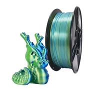 3D Printer Filament, Two-Tone 3D Printer Filament, PLA 1000g Duotone 1.75mm for 3D Printing Magic Red-Blue Black-red Two Colors Silk-Like Material(Yellow Blue)