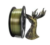 3D Printer Filament, Two-Tone 3D Printer Filament, PLA 1000g Duotone 1.75mm for 3D Printing Magic Red-Blue Black-red Two Colors Silk-Like Material(Bronze Silver)