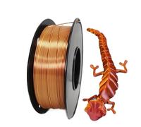 3D Printer Filament, Two-Tone 3D Printer Filament, PLA 1000g Duotone 1.75mm for 3D Printing Magic Red-Blue Black-red Two Colors Silk-Like Material(Gold Brown)