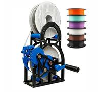 3D Printer Filament Winder, for 2.5mm Diameter Wire, Dual Manual/Electric Filament Rewinder, 20 Silent Bearings, for PLA/PETG/TPU/ABS 1kg Filament,Blue