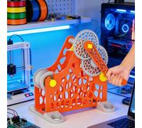 3D Printer Filament Winder Hand Cranked, Hand-Cranked 3D Printer Filament Respooler, Fits 1kg Spools & Neat Winding Uniform Without Tangling, Efficient Winding & Modular Portable(Orange)