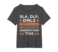 3D Printer Graphic Nerd Printing Tech Machine Filament T-Shirt, Women's Plus, Dark Heather Grey, 1X