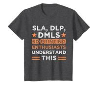 3D Printer Graphic Nerd Printing Tech Machine Filament T-Shirt, Youth, Dark Heather Grey, 2T
