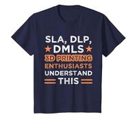 3D Printer Graphic Nerd Printing Tech Machine Filament T-Shirt, Youth, Navy Blue, Large
