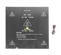 3D Printer Heated Bed 24V 350W High Power Aluminium Alloy 500x500mm 3D Printer Hotbed Platform for Handcraft Models