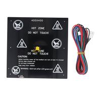 3D Printer Heated Bed Kit 24V 280W 2Ω Aluminum Alloy 3D Printer Heat Bed Kit 400x400mm Enhanced Heating Stability for Large Scale 3D Printing Projects