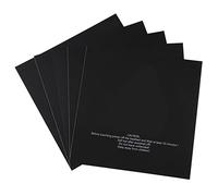 3D Printer Heated Bed Stickers 5Pcs 220x220mm | Enhanced Adhesion for ABS/PLA/Engineering Filaments | Non - Warping Printing Base Sheets | Reusable Frosted Build Plate Covers