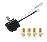 3D Printer Hotend For Ender 3 V3 SE Hot End Kit Print Head Heater Block High Temperature Heating Cartridge Thermistor(With Extra 4 nozzles)