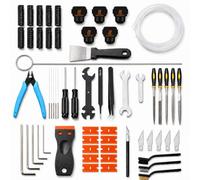 3D Printer Maintenance Tool Kit for Bambu Lab A1 Mini, A1 Mini Combo, Nozzle Wiper Kit with Silicone Socks, Clog Poke, PTFE Tube, Cleaning Needles, Scrapers, Files and Wrenches