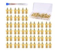 3D Printer Nozzle - Brass Nozzles 70 Pieces for Precise Filament Extrusion, Complete Toolkit with Cleaning Accessories, Replacement Parts for Home Workshop Business Accurate Printing