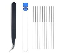 3D Printer Nozzle Cleaning Needles, 3D Printer Nozzle Cleaning Kit, Printer Nozzles Cleaning Needle, Stainless Steel Nozzle Drill Extruder Nozzles, 5 Pieces, 0.4 mm for 3D Printing Nozzle Cleaning