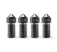 3D Printer Nozzles 0.4mm M5 Nozzle, Park Sung Nozzles with High Temperature Resistance Upgraded Hardened Steel Nozzle Fully Fit for AnkerMake M5 3D Printer Ender 3 Ender 3 V2 Ender 3 pro (0.4mm*4PCS)