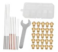 3D Printer Nozzles Maintenance Tool Kit MK10 M7 Thread Extruder Brass Nozzle Print Head with Cleaning Needles Wrench for