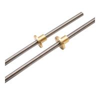 3D Printer Part Trapezoidal Rod T12 Lead Screw 12mm diameter Pitch 2mm Lead 2mm-12mm with Brass Nut Length100mm-1000mm(Lead 8mm pitch 2mm,700mm)
