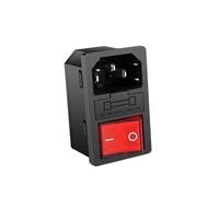 3D Printer Parts 220V 110V 6A Power Supply Switch Male Socket With Fuse For AC Wiring Plug Connector(Square)