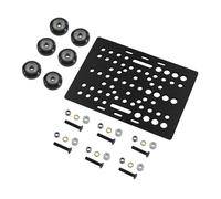 3D Printer Parts Black Aluminium Gantry Plate Set 20-80mm With Solid Wheel POM Kit For CNC Machine(With 6 black wheels,5PCS)