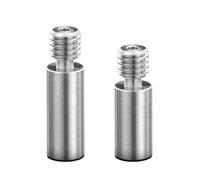 3D Printer Parts Titanium Alloy Heatbreak M6 Thread V6 Nozzle Smooth Heat Break For Extrusion Hotend Heater Block 1.75MM(TA-B Smooth Long)