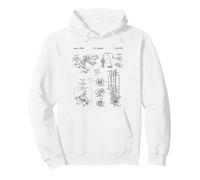 3D Printer Patent Vintage Three Dimensional Blueprint Pullover Hoodie