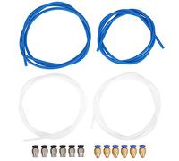 3D Printer PTFE Tubing Kit High Temperature Resistant 4pcs PTFE Tubing 6pcs PC4 M6 Connector 6pcs PC4 M10 Connector for 1.75mm PLA ABS 3D Printers Accessories