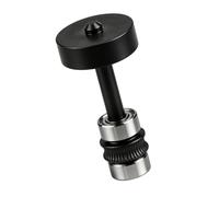 3D Printer Replacement Assembly Hardened-Steel Gear, AMS1Pro | Black and Silver Mechanical Assembly, Central Shaft and Cylindrical End Sections, 3D Printer Maintenance