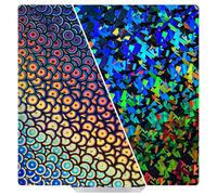 3D Printer Smooth Kaleidoscope+Smooth Confetti Double Sided Spring Steel Build Plate, Flexible Sheet Removable Platform 220X220mm for Artillery Genius/Pro/MK2/MK2A/Anet A8/Anet A6, No Magnetic Base