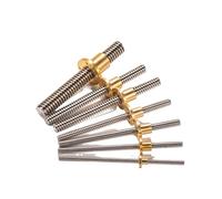 3D Printer T12 Lead screw left Length 100mm 200 300 400 450 500 600mm Picth 2mm Lead 2mm 3mm Trapezoidal Screw With Brass Nut(Picth 3mm lead 3mm,300mm)