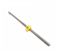 3D Printer T8 Lead Screw Diameter 8mm Thread 2/4/8mm Length Trapezoidal Spindle With Copper Nut for 3D printer lead screws(Lead 2mm,200mm)