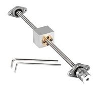 3D Printer T8 Lead Screw Horizontal Kit, Lead 8mm Linear Sliding Table, horizontal kit Screw Set DIY Simple Slide(400mm Horizontal Kit)