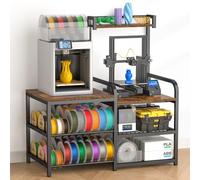 3D Printer Table with Filament Storage Rack, Heavy Duty Table Holds 2 3D Printer, Spools, Filament Dryer, Metal Spool Holder for PLA/ABS/TPU/Nylon, Filaments Organizer for Printing Station, Office