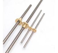 3D Printer THSL-300-8D Trapezoidal Rod T8 Lead Screw Thread 8mm Lead1mm Length100mm200mm300mm400mm500mm600mm with Brass Nut(350mm,Pitch 1mm Lead 1mm)